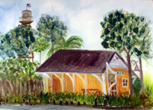Florida East Coast Railroad Station in Delray Beach by Donna Walsh